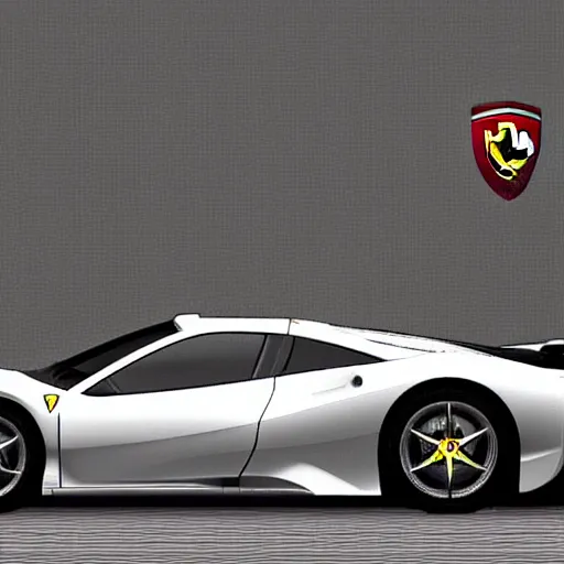 Image similar to “Ferrari Enzo, full SIDE PROFILE, dark tinted windows. 8-BIT pixel art, clean edges, NO ARTIFACTS, no background. must be low bit count pixel art. the entire car MUST be visible from front to end.”