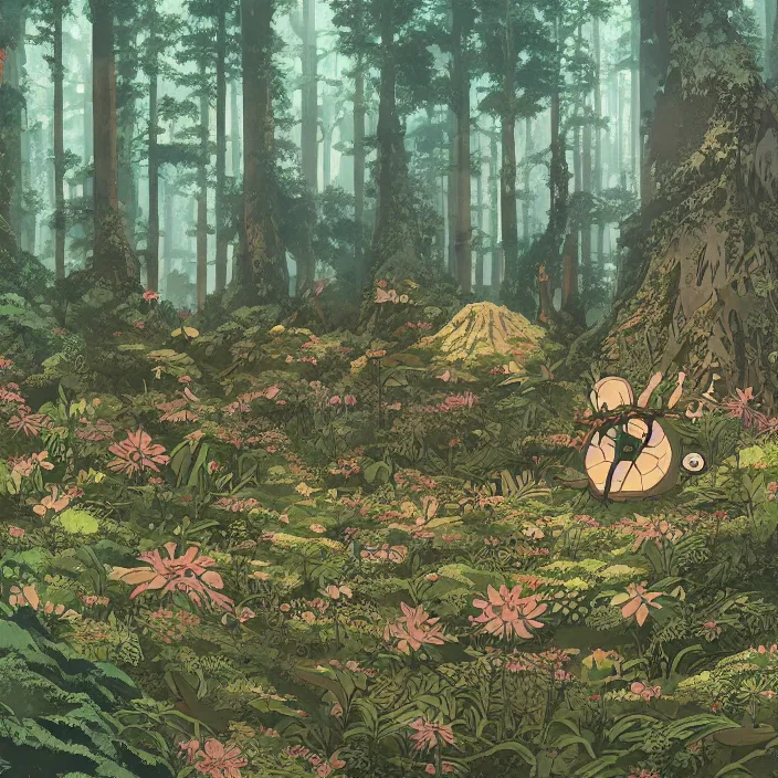 Prompt: ancient forest clearing, fairy circles, a poster by studio ghibli, featured on pixiv, environmental art, hd, highly detailed and intricate masterpiece