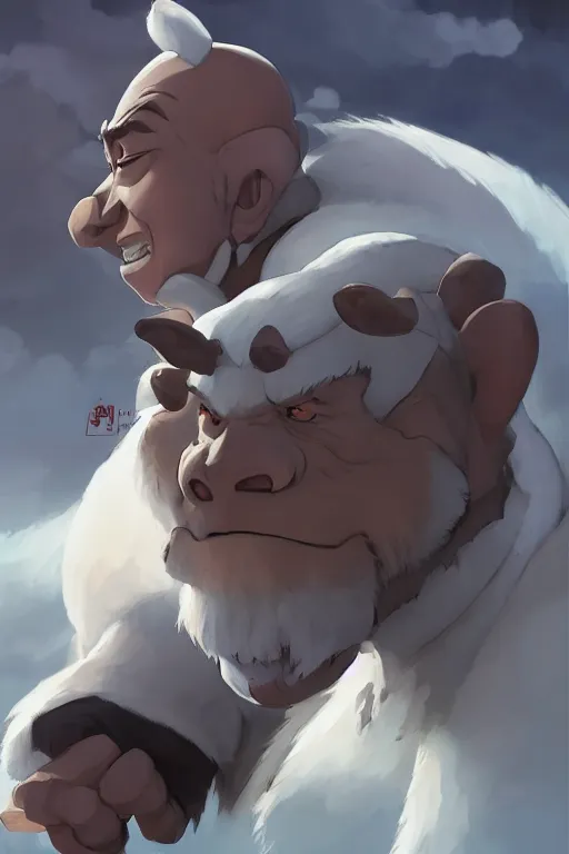 Prompt: Appa from the last Airbender , made by Stanley Artgerm Lau, WLOP, Rossdraws, ArtStation, CGSociety, concept art, cgsociety, octane render, trending on artstation, artstationHD, artstationHQ, unreal engine, 4k, 8k,