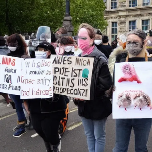 Image similar to Protest of hedgehogs