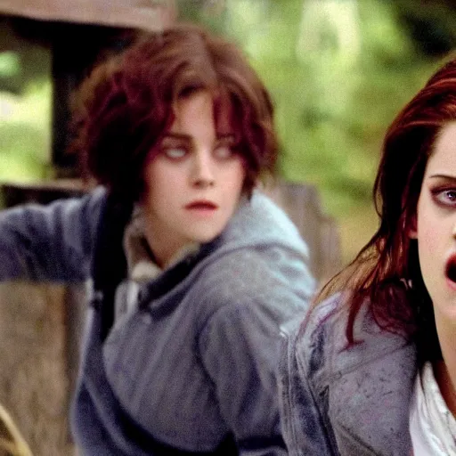 Image similar to film still of kristen stewart as hermione grainger in harry potter ( 2 0 0 1 )