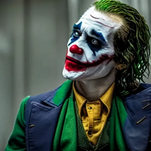 Image similar to film still of Jake Gyllenhaal as joker in the new Joker movie