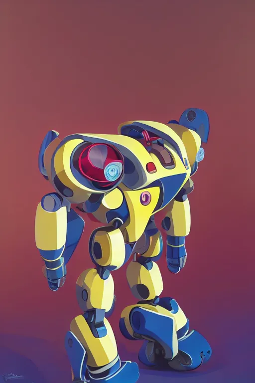 Image similar to metabots medabots medarotto medarot robot minimalist comics, behance hd by jesper ejsing, by rhads, makoto shinkai and lois van baarle, ilya kuvshinov, rossdraws global illumination ray tracing hdr radiating a glowing aura