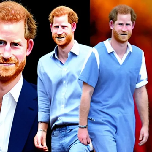 Prompt: Prince Harry is Dr Manhattan