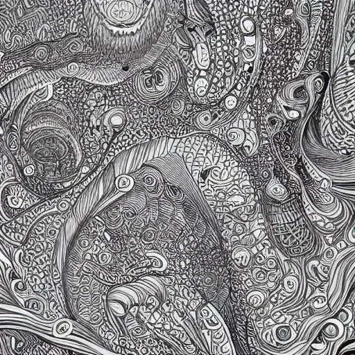 Image similar to Geometrically surreal wall crack, extremely high detail, photorealistic, intricate line drawings, dotart, album art in the style of James Jean