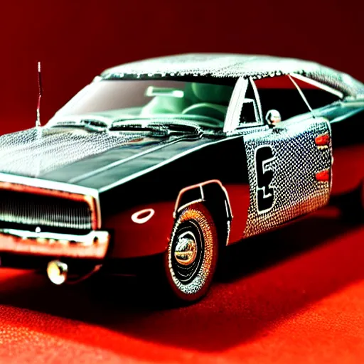 Image similar to Dodge Charger model made of wire and sea agate, highly detailed, intricate, elaborate