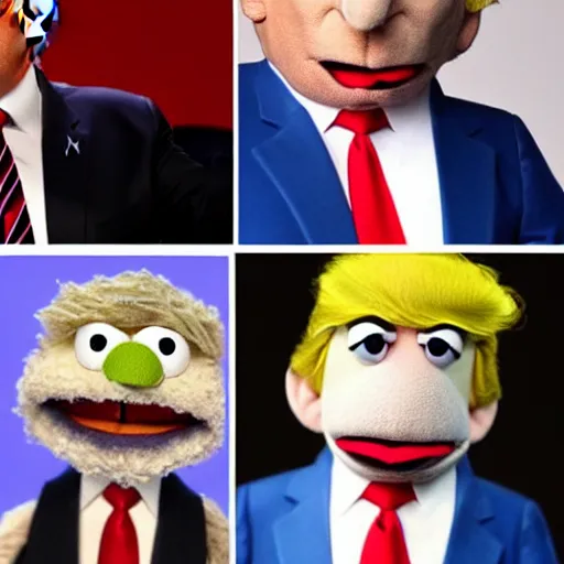 Image similar to Donald Trump as a muppet