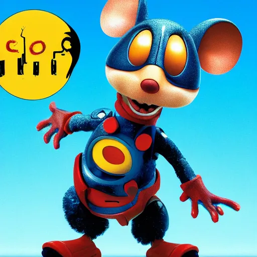 Prompt: cyborg mouse pixar