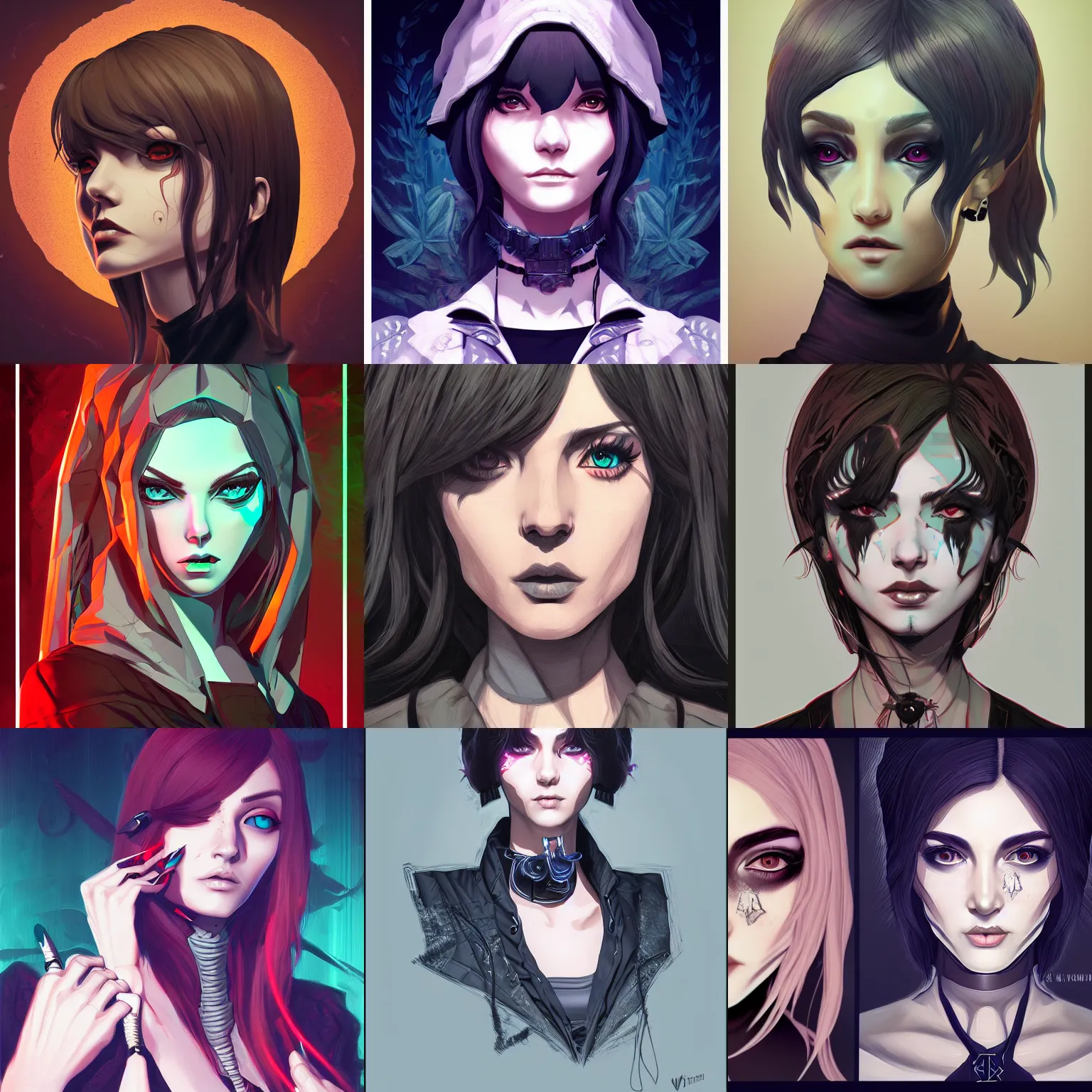 Prompt: voidpunk occultist, heroine, detailed portrait, intricate complexity, in the style of artgerm and ilya kuvshinov, cel-shaded