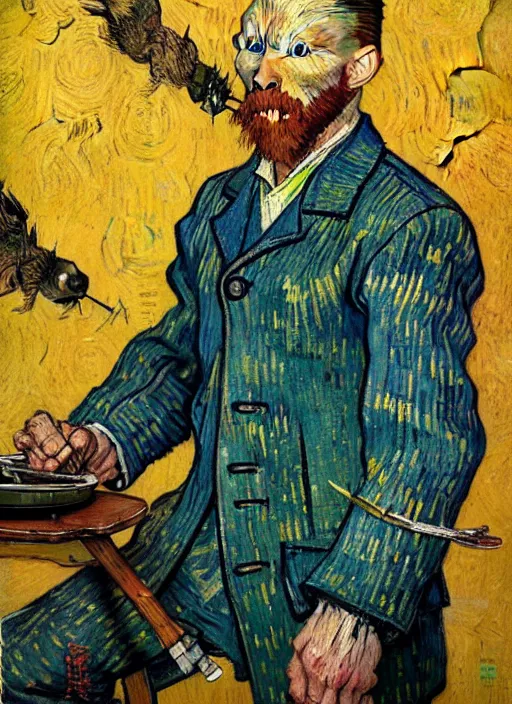 Image similar to hyper realistic capetown painted vincent van gogh by chiara bautista and norman rockwell and greg rutkowski weta studio, and lucasfilm