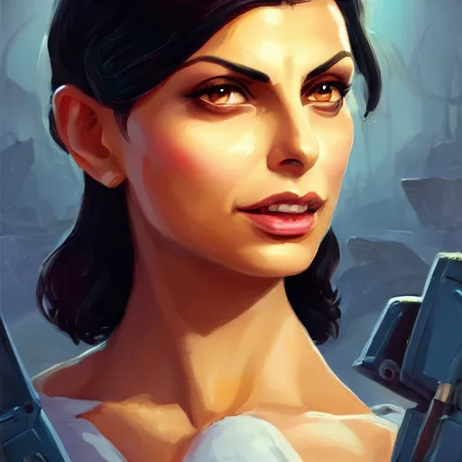 Image similar to portrait Morena Baccarin, fantasy art, heartstone, Video game icon, 2d game art gta cover , official fanart, behance hd, artstation, by Jesper Ejsing, by RHADS, Makoto Shinkai and Lois van baarle, ilya kuvshinov, rossdraws