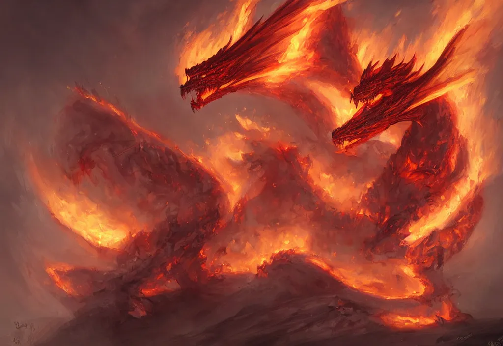 Image similar to a fire dragon by bayard wu,