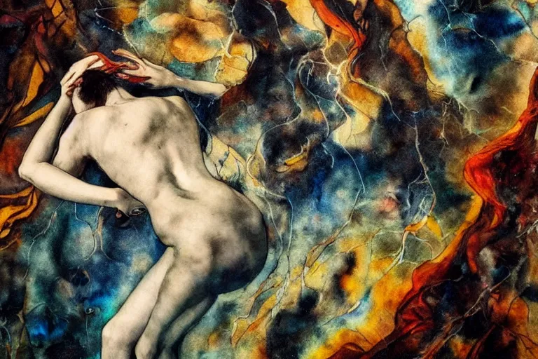 Image similar to the energy of dreams, 8 k resolution, beautiful, dark ambient, neoplasticism art, marvel comics dslr hdr, art by artemisia gentileschi, water color