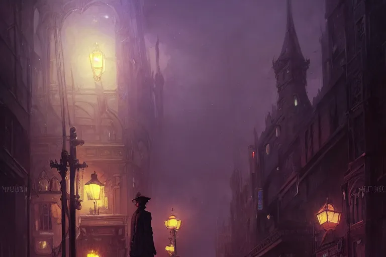 Image similar to an victorian city, scene in the night, cthulhu in the sky. 1 8 9 0, key visual, conceptart, ambient lighting, highly detailed, digital painting, artstation, concept art, sharp focus, by makoto shinkai and akihiko yoshida and greg manchess