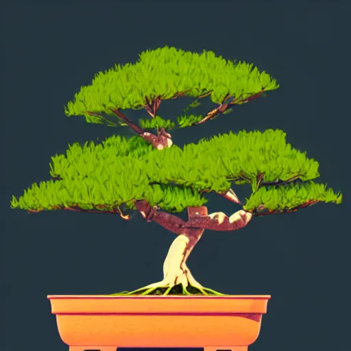 Image similar to bonsai apple! tree but minimalistic concept art by frank stella gilleard james whalen tom, colorful, soft light, trending on artstation, minimalism