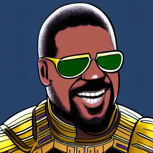 Prompt: stevie wonder as thanos, random artstyle