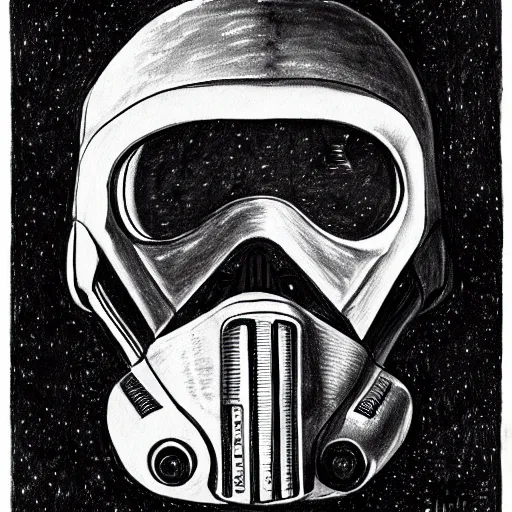 Image similar to pencil art, realistic self portrait, astronaut with a chimpanzee, drawn like a star wars poster.