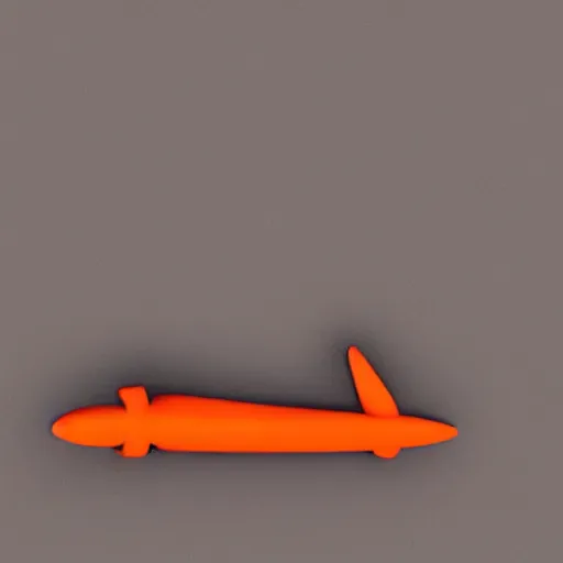 Prompt: an airplane in the shape of a carrot, studio lighting, concept