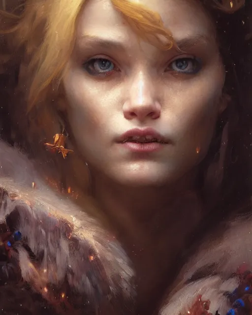 Image similar to a face portrait of geek girl, high detail, cleary see face, by gaston bussiere, bussiere rutkowski andreas rocha, bayard wu, greg rutkowski, odd nerdrum, maxim verehin, dan dos santos, masterpiece, sharp focus, cinematic lightning