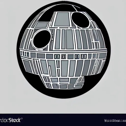 Image similar to vector image of the death star