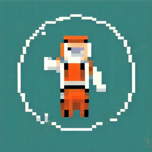 Prompt: pixel art of an astronaut