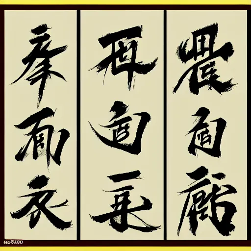 Prompt: Chinese characters
