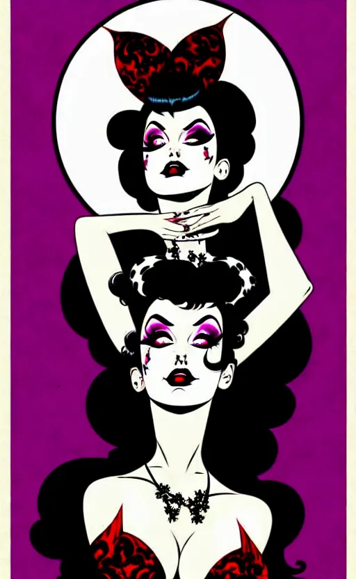 Image similar to looking up at goth girl, burlesque psychobilly, rockabilly, punk, white background, vector art, illustration by frank frazetta