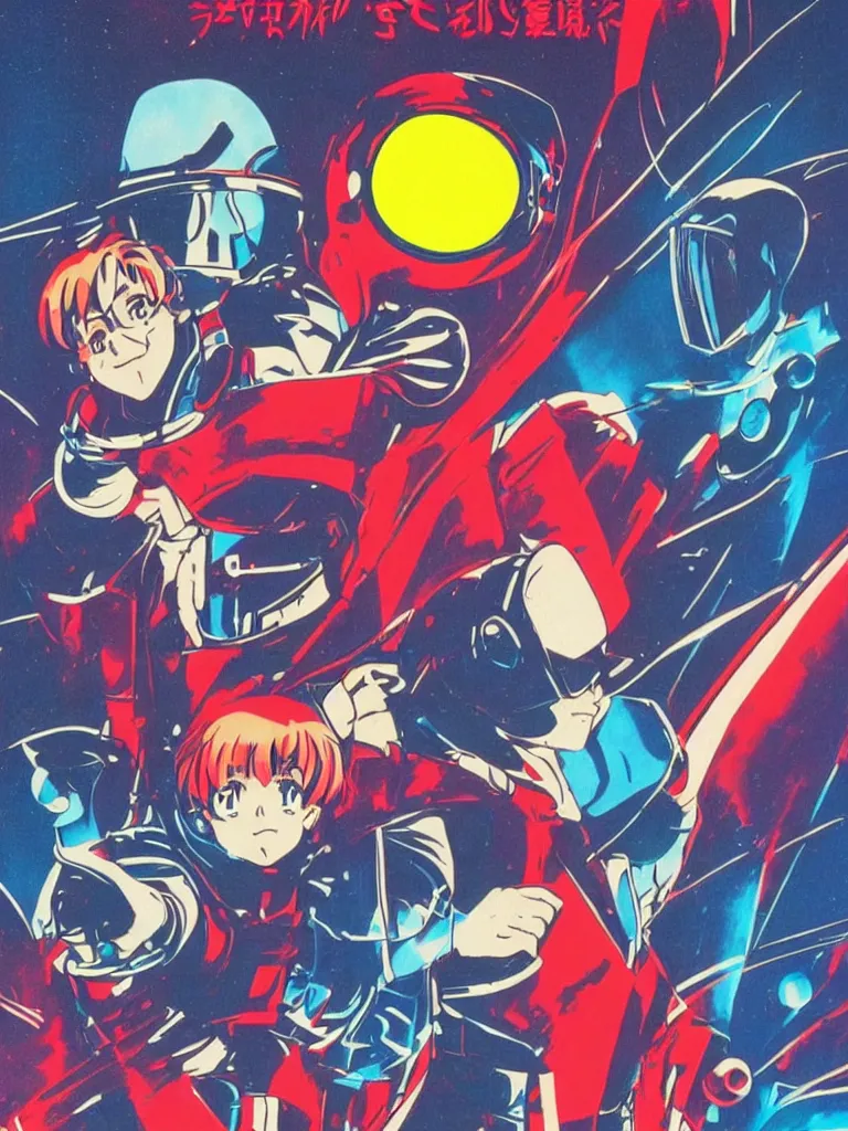 Image similar to simple design. 1980s anime movie advertisement poster, chrome boy, edgy adventure sci fi, science fiction, space, neon, lasers