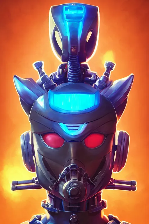 Image similar to epic mask helmet robot ninja portrait stylized as fornite style game design fanart by concept artist gervasio canda, behance hd by jesper ejsing, by rhads, makoto shinkai and lois van baarle, ilya kuvshinov, rossdraws global illumination radiating a glowing aura global illumination ray tracing hdr render in unreal engine 5