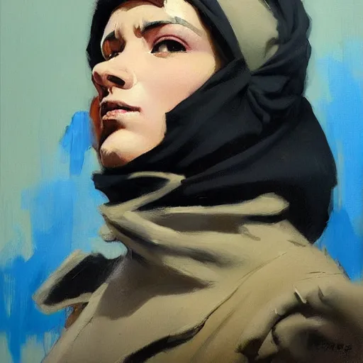 Image similar to greg manchess portrait painting of banksy as overwatch character, medium shot, asymmetrical, profile picture, organic painting, sunny day, matte painting, bold shapes, hard edges, street art, trending on artstation, by huang guangjian, gil elvgren, ruan jia, randy vargas, greg rutkowski