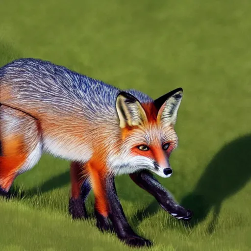 Prompt: denis (female) fox if he listened to the shadow