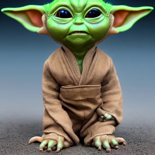 Prompt: full body pose, hyperrealistic photograph of baby yoda in a bikini, dim volumetric lighting, 8 k, octane beautifully detailed render, extremely hyper detailed, intricate, epic composition, cinematic lighting, masterpiece, trending on artstation, very very detailed, stunning, hdr, smooth, sharp focus, high resolution, award, winning photo, dslr, 5 0 mm