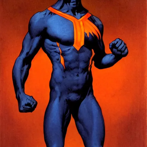 Image similar to Nightcrawler from the X-Men by William Adolphe Bouguereau