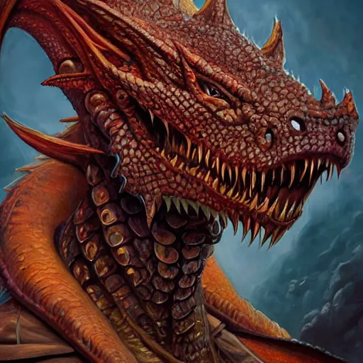 Image similar to dragon character concept portrait, profile picture, eldritch abomination, oil painting, cinematic, intricate complexity, rule of thirds, in the style of Adam Paquette, Svetlin Velinov, Daarken, Artgerm, Keith Thompson, and Eric Deschamps, face by Artgerm and WLOP, magic the gathering art