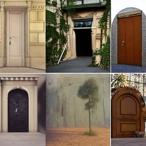 Image similar to entrances to imaginary living spaces