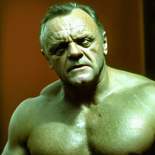 Image similar to Anthony Hopkins as the Hulk