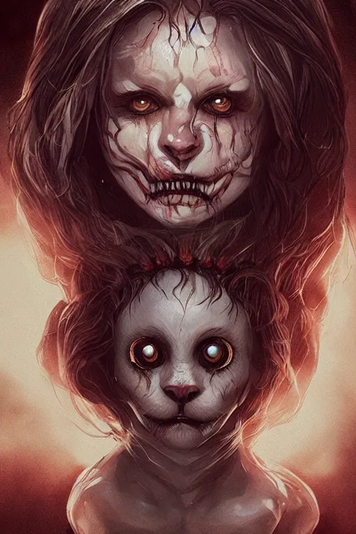 Image similar to ciri lion cub of cintra in sleepy hollow, full body, big two toned eyes, teeth gritted, horror, intricate details, cinematic, epic, realistic, anatomy, tomer hanuka, uplight, artstation, photorealistic, scary