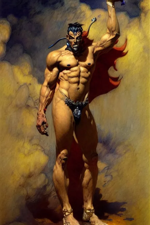 Image similar to male, monster, character design, painting by gaston bussiere, katsuya terada, frank frazetta, tom of finland, trending on artstation