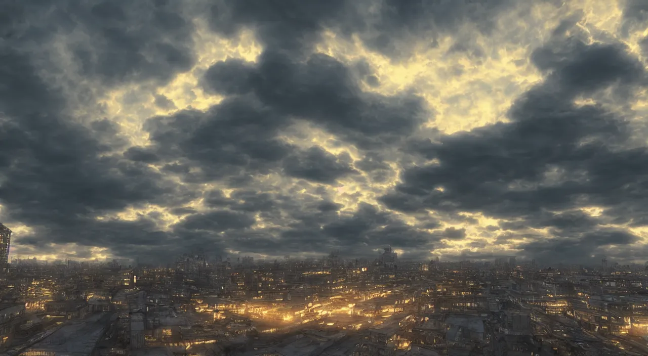 Prompt: hdr map of evening sky, photorealistic, hyper detailed, hyper realistic, houdini, vfx, unreal engine 4, octane render, arnold render, vray render, 8 k