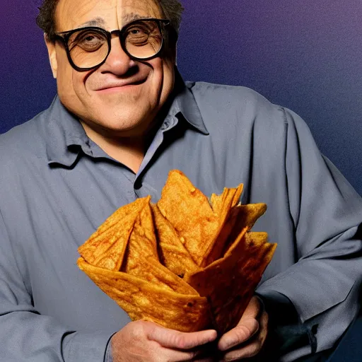 Image similar to Danny devito as a Dorito