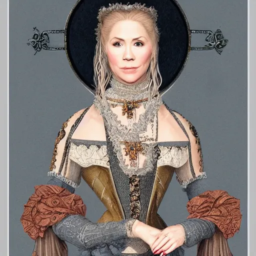 Prompt: a beautiful portrait of christina applegate as a 1 6 th century noblewoman, fantasy, intricate, elegant, highly detailed, digital painting, artstation, concept art, matte, sharp focus, illustration, luminist and baroque style