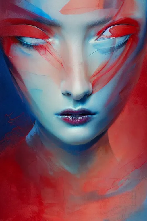 Prompt: 3 d, sci - fi, morning, sleepy fashion model face, sun, cinematic, lightning clouds, vogue cover style, light red and deep blue mood, realistic painting, intricate oil painting, high detail, figurative art, multiple exposure, poster art, 3 d, stanley kubrick, by tooth wu and wlop and beeple and greg rutkowski