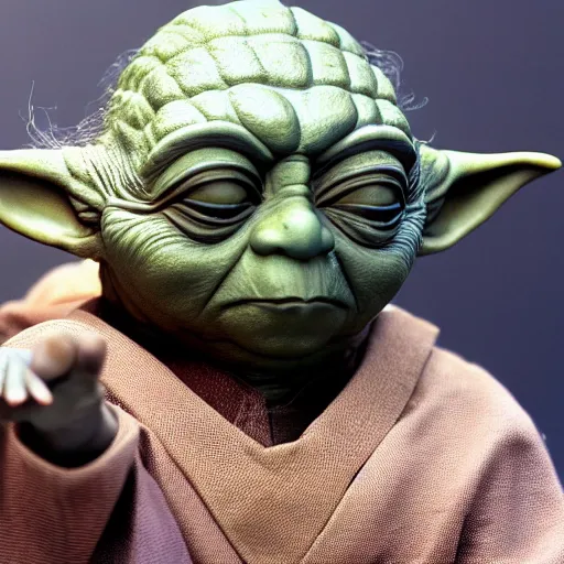 Prompt: a fusion between yoda and giulio andreotti