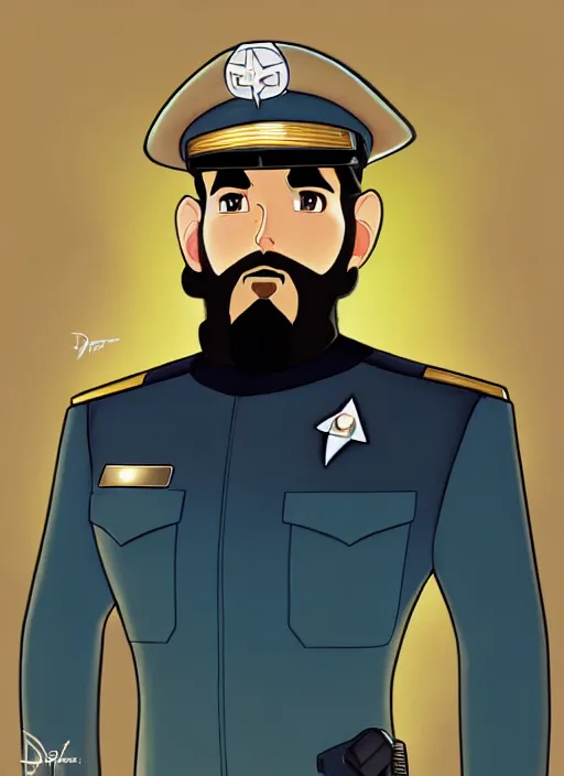 Image similar to cute star trek officer fidel castro, natural lighting, path traced, highly detailed, high quality, digital painting, by don bluth and ross tran and studio ghibli and alphonse mucha, artgerm