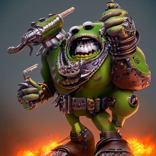 Image similar to pixar characters in warhammer 4 ok games workshop, fog, insane details, intricate, elite, ornate, elegant trend, highly detailed and intricate, sharp focus, photography, unreal engine, trending on artstation, photorealistic, octane, hyper detailed, trending on deviantart,