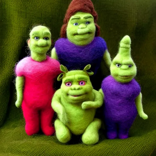 Image similar to shrek needle felted + needle felting art