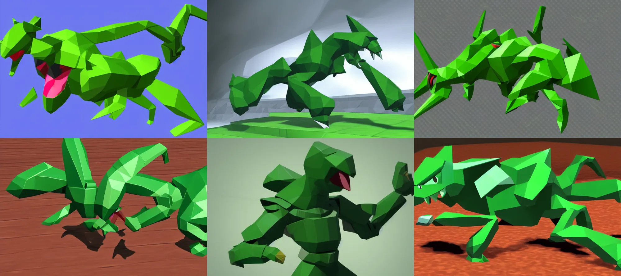 Prompt: nintendo 64 low poly screenshot of scyther in super smash brothers