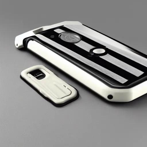 Prompt: anti - theft chain phone case design, detailed render