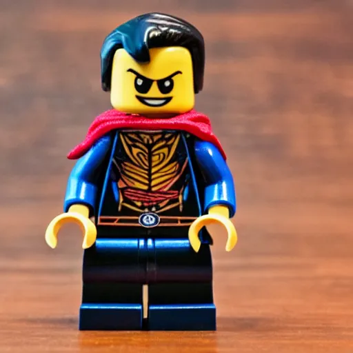 Prompt: Dr. Strange lego mini figure, macro photography, detailed, 8k