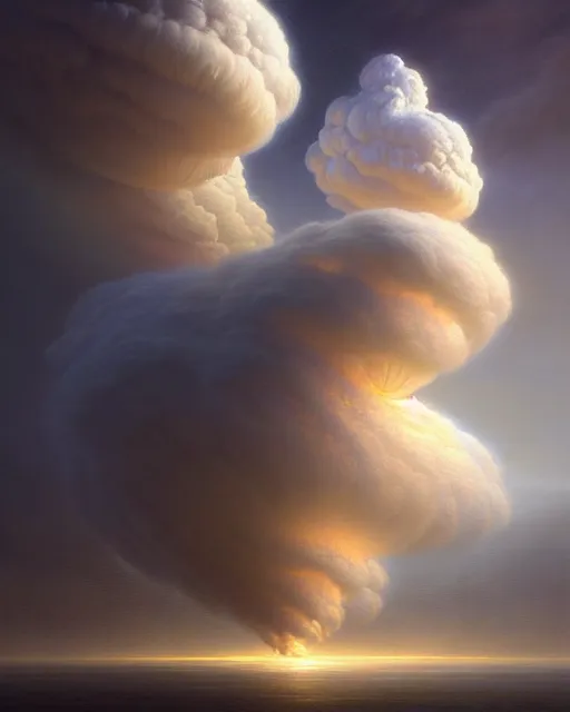 Image similar to a hyper - detailed 3 d render like an oil painting of venusian cloud farming, surrealism!!!!! surreal concept art, lifelike, photorealistic, digital painting, aesthetic, smooth, sharp focus, artstation hd, by greg rutkowski, bruce pennington, valentina remenar and asher duran,